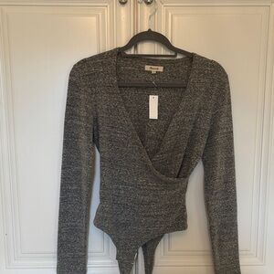 Madewell Heather Gray bodysuit NWT